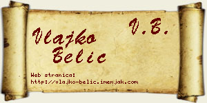 Vlajko Belić vizit kartica